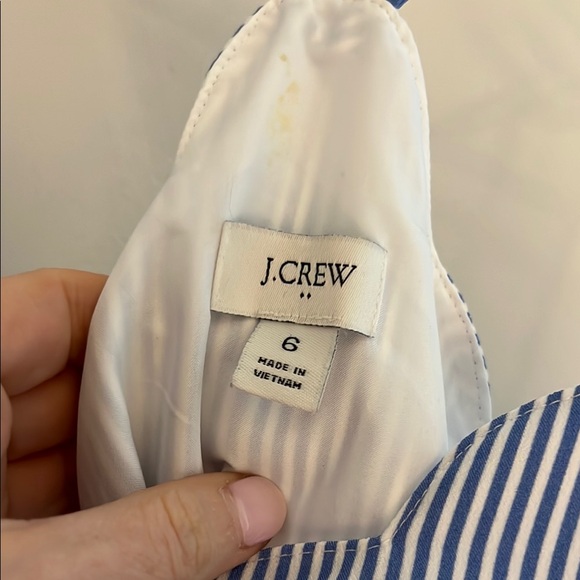 J.Crew Factory Size 6 Blue and White Striped Cami Top - Picture 3 of 17